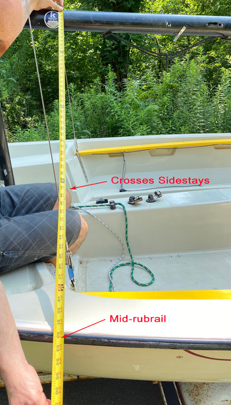 How to measure sidestay location example