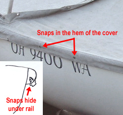 Boat cover with Snap hardare