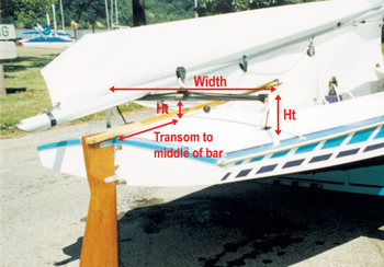 Y Flyer Sailboat Traveler measurement diagram